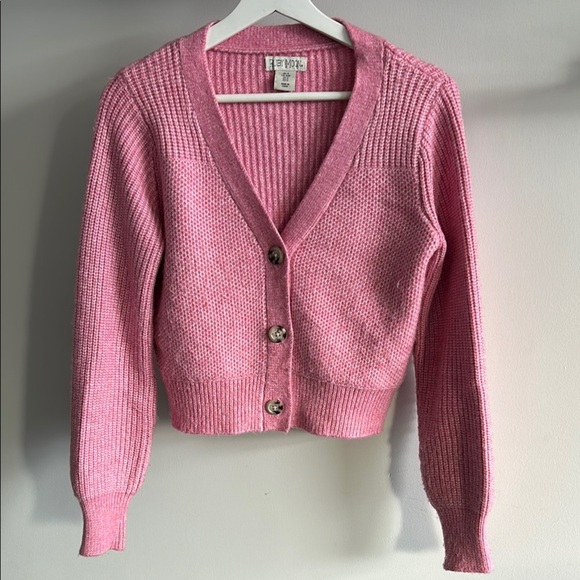 🔥Pink Button-Up Women's Sweater - Picture 3 of 5